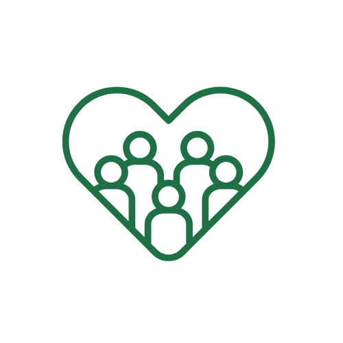 heart with people inside icon