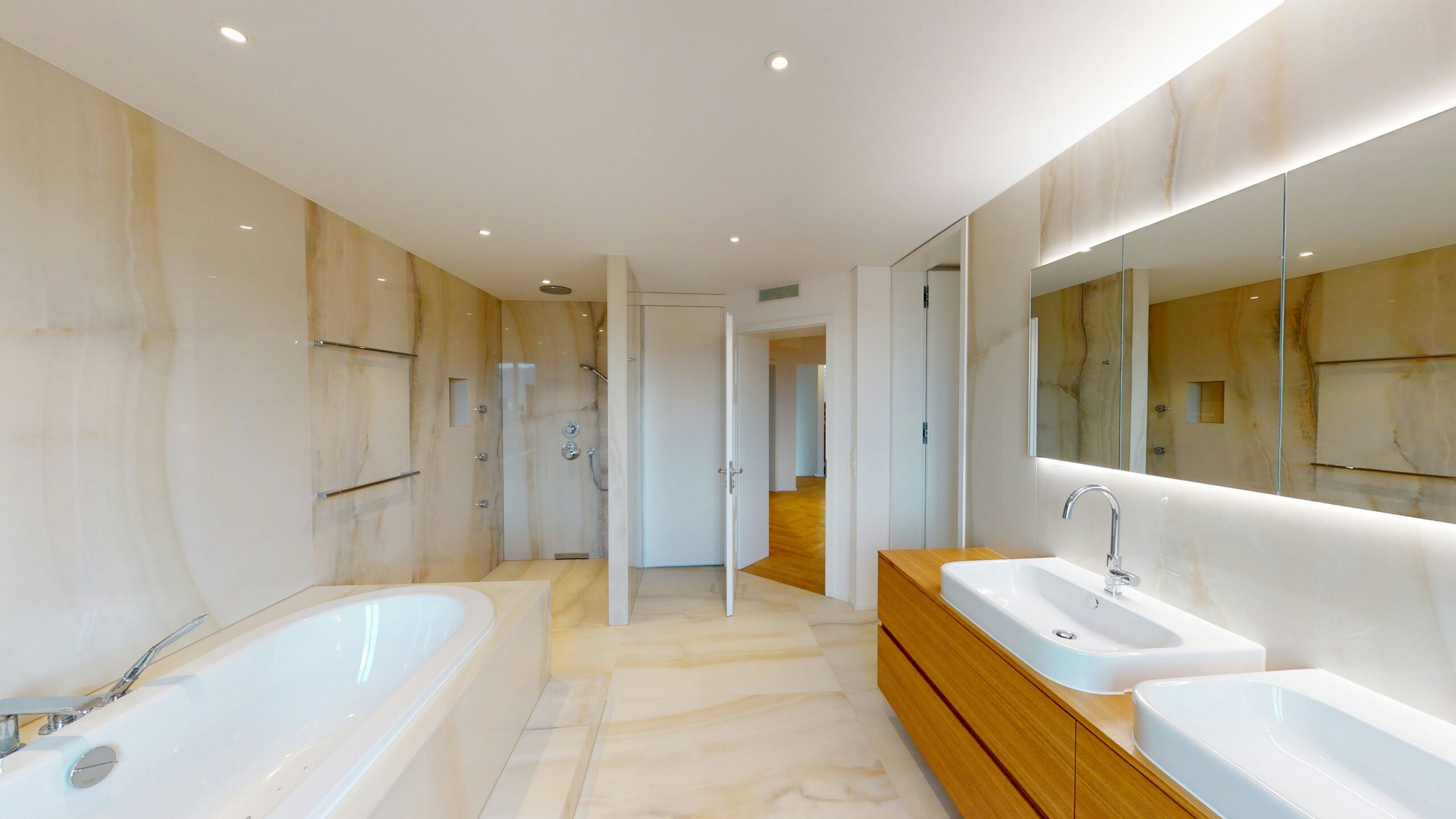 bathroom cleaned after being remodeled