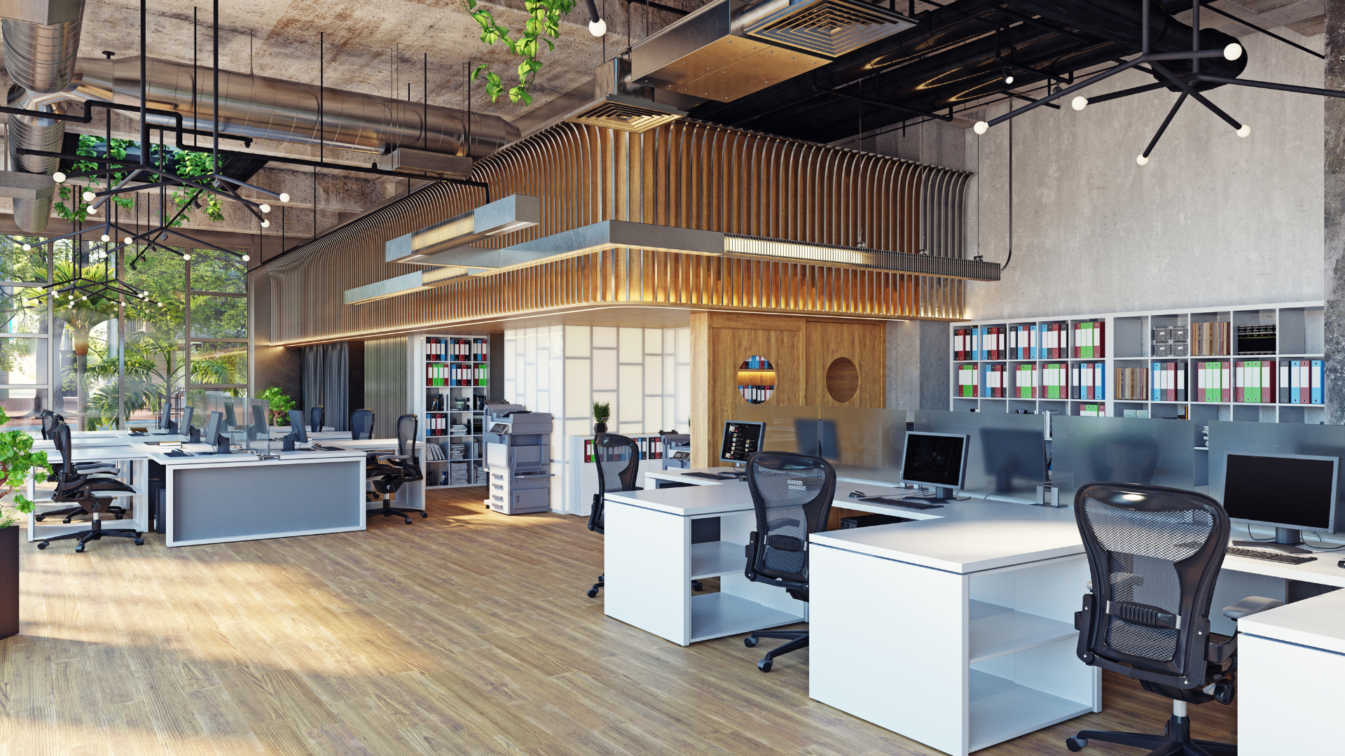Office interior, cleaned and tidy
