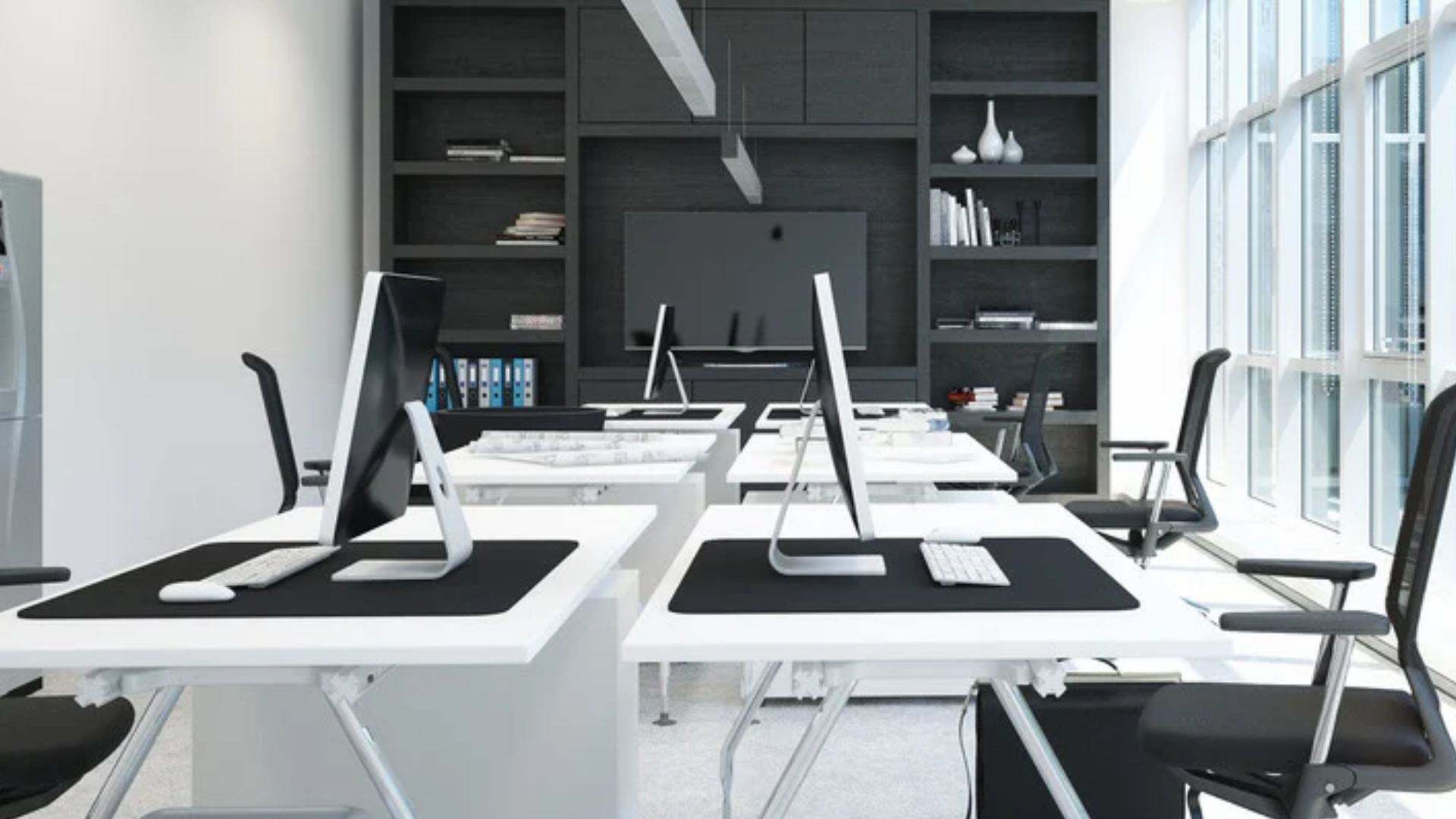 Office meeting table, organized and clean Office meeting table, organized and clean
