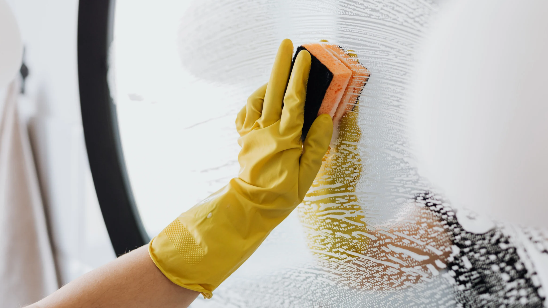 Tidy Cleaning Services expert during a post-construction cleaning Tidy Cleaning Services expert during a post-construction cleaning